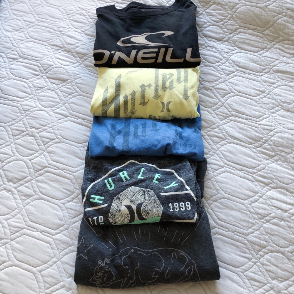 Set of 5 Hurley and O’Neill Short Sleeve Shirts